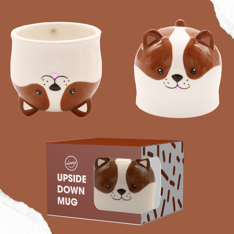 Winkee - Upside Down Kaffeebecher - Kaffeetasse - Hund