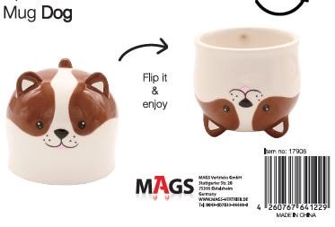 Winkee - Upside Down Kaffeebecher - Kaffeetasse - Hund