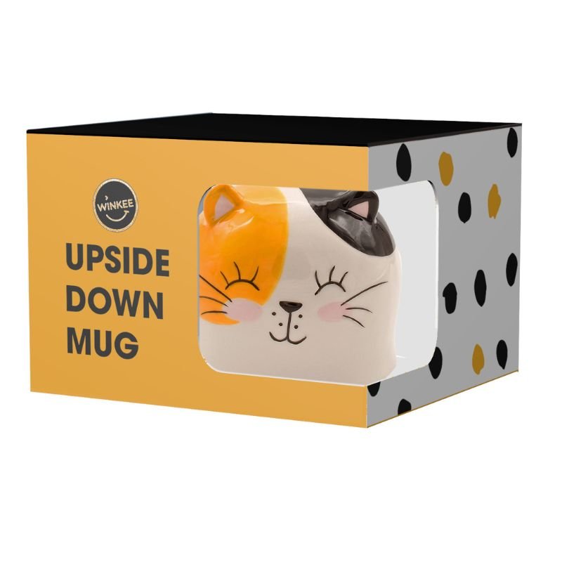 Winkee - Upside Down Kaffeebecher - Kaffeetasse - Katze