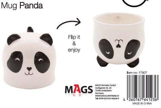 Winkee - Upside Down Kaffeebecher - Kaffeetasse - Panda