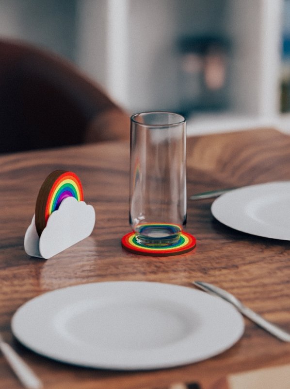 Regenbogen Untersetzer | Rainbow Coasters